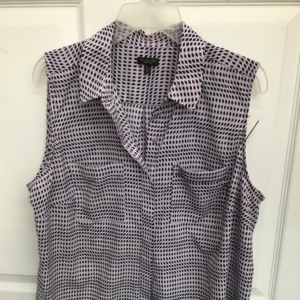Talbots S/L Button Up Top Size 2x P. Used - image 1